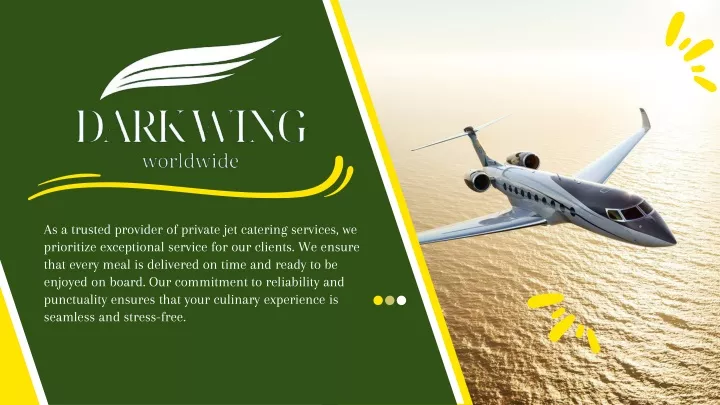as a trusted provider of private jet catering