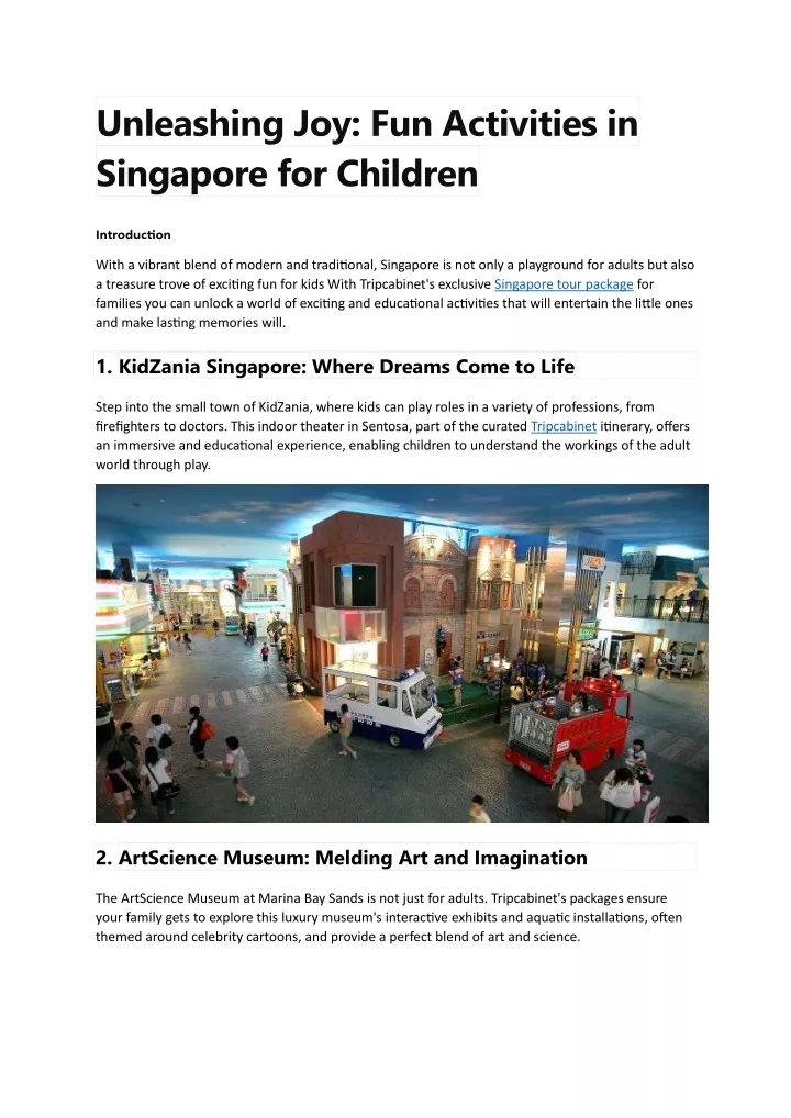 unleashing joy fun activities in singapore