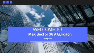 Max Sector 36A Gurgaon: Your Oasis in the Concrete Jungle