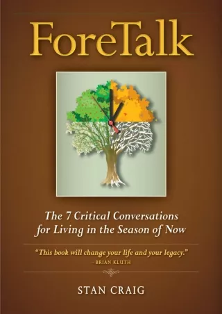 ⭐DOWNLOAD⭐/PDF  Foretalk: The 7 Critical Conversations for Living in the Season