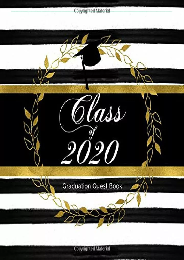 pdf class of 2020 graduation guest book black