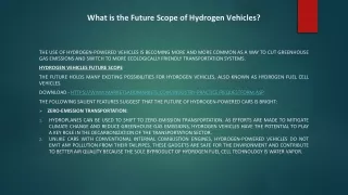 What is the Future Scope of Hydrogen Vehicles