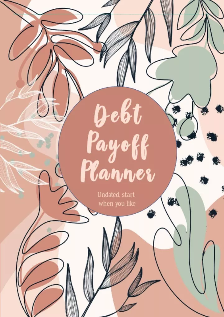 read ebook pdf debt payoff planner boho chic debt