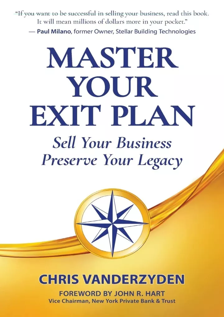 download book pdf master your exit plan sell your