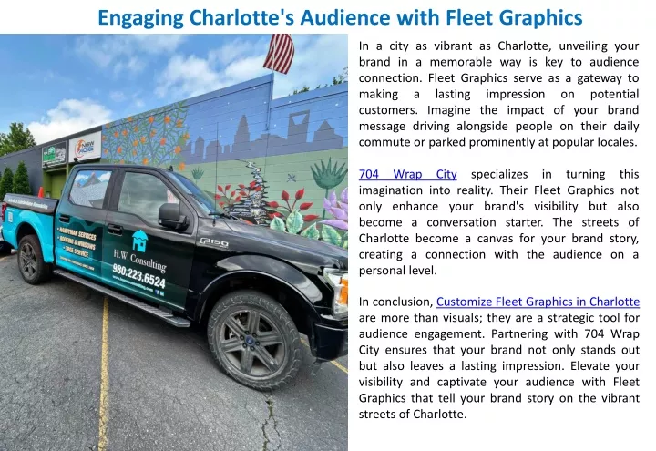 engaging charlotte s audience with fleet graphics