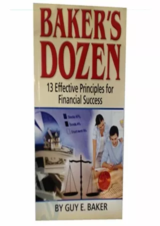 [✔Read❤ ⭐DOWNLOAD⭐]  Baker's Dozen : 13 Effective Principles for Financial Succe