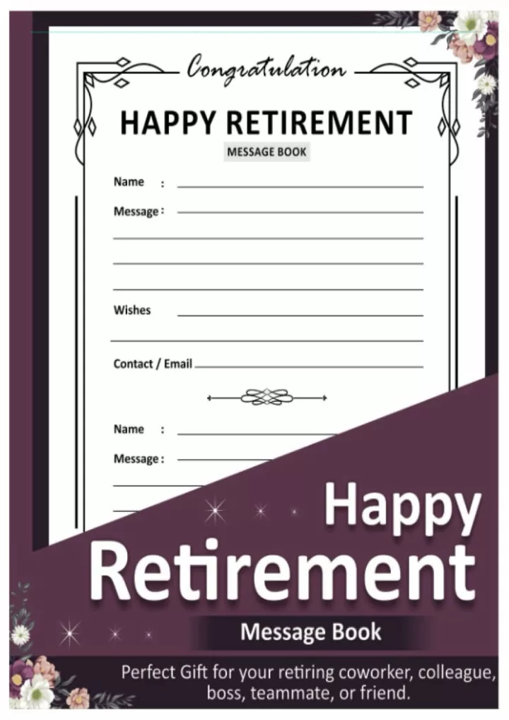 read pdf retirement message book journal