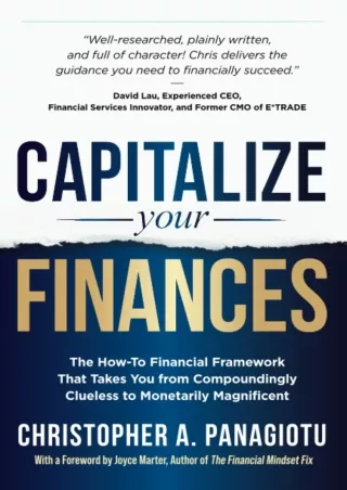 ⭐DOWNLOAD⭐ Book [PDF]  CAPitalize Your Finances: The How-To Financial Framework