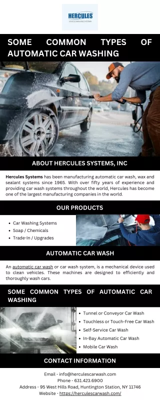 some automatic car washing