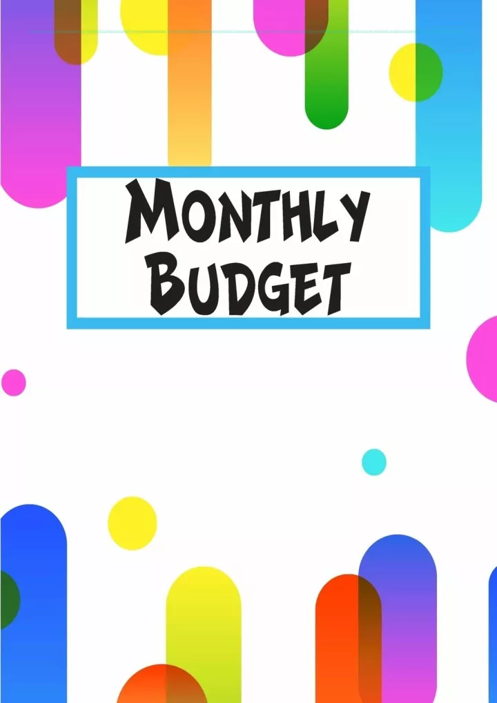 pdf monthly budget notebook to track bills