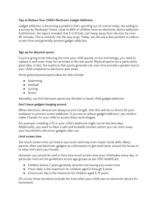 Tips to Reduce Your Child's Electronic Gadget Addiction.docx