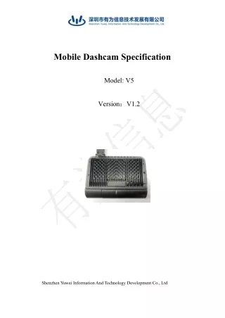 YUWEI V5 Mobile Dashcam Specification V1.2