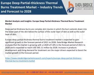 Europe Deep Partial-thickness Thermal Burns Treatment Market – Industry Trends and Forecast to 2028
