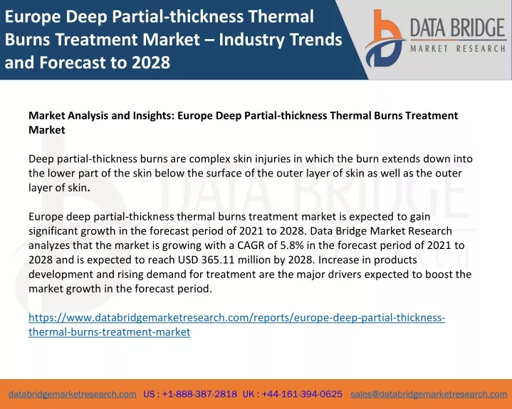 europe deep partial thickness thermal burns
