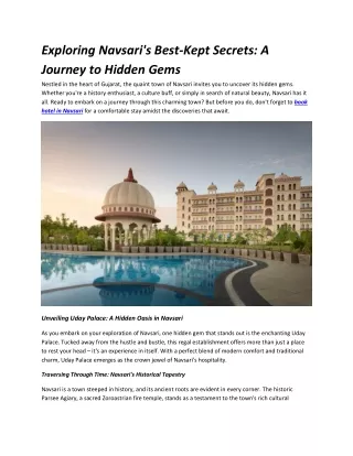 exploring navsari s best kept secrets a journey
