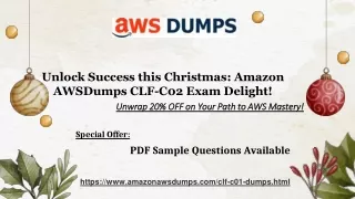 Unwrap Success This Christmas: CLF-C02 Exam AmazonAWSDumps at 20% Off?