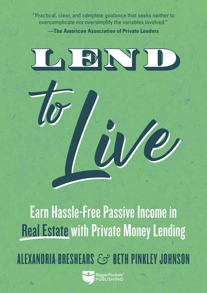 lend to live earn hassle free passive income