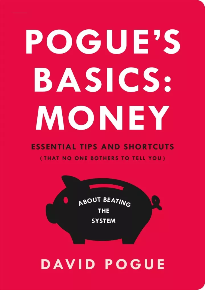 pogue s basics money essential tips and shortcuts