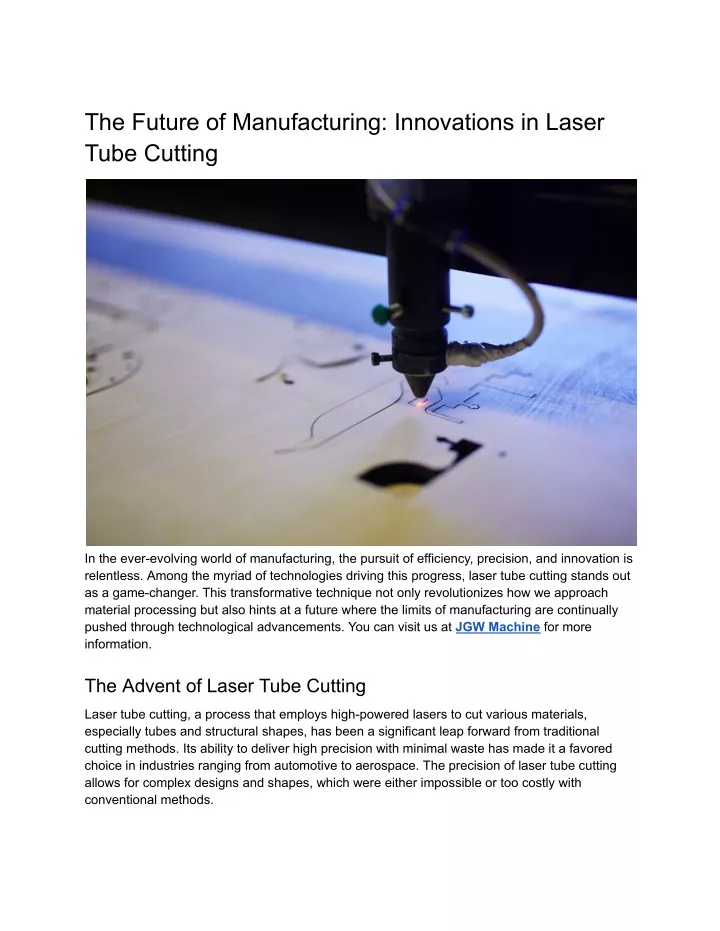 the future of manufacturing innovations in laser