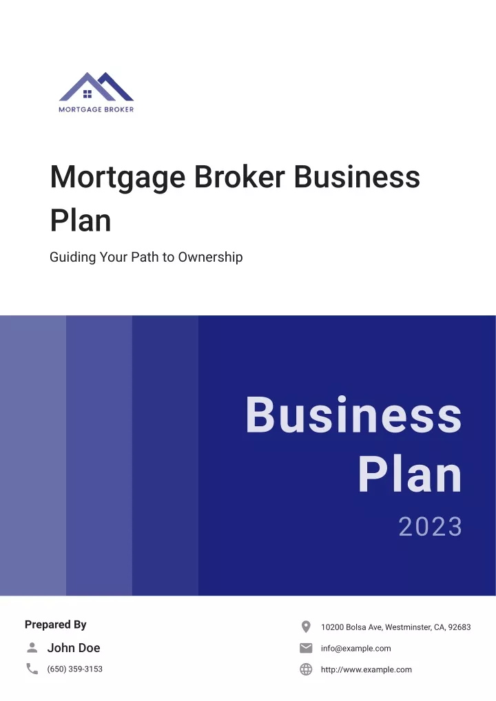 mortgage broker business plan
