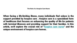 Compassionate Care in the Comfort of Home_ The Role of a Hospice Care Nurse