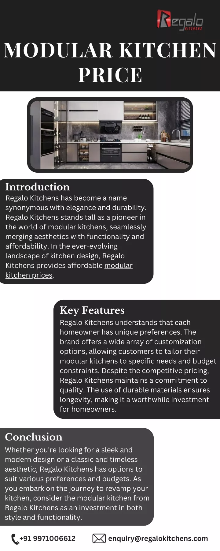 modular kitchen price