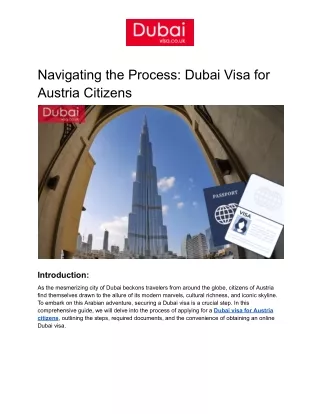navigating the process dubai visa for austria
