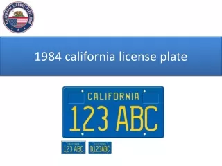 1984 california license plate