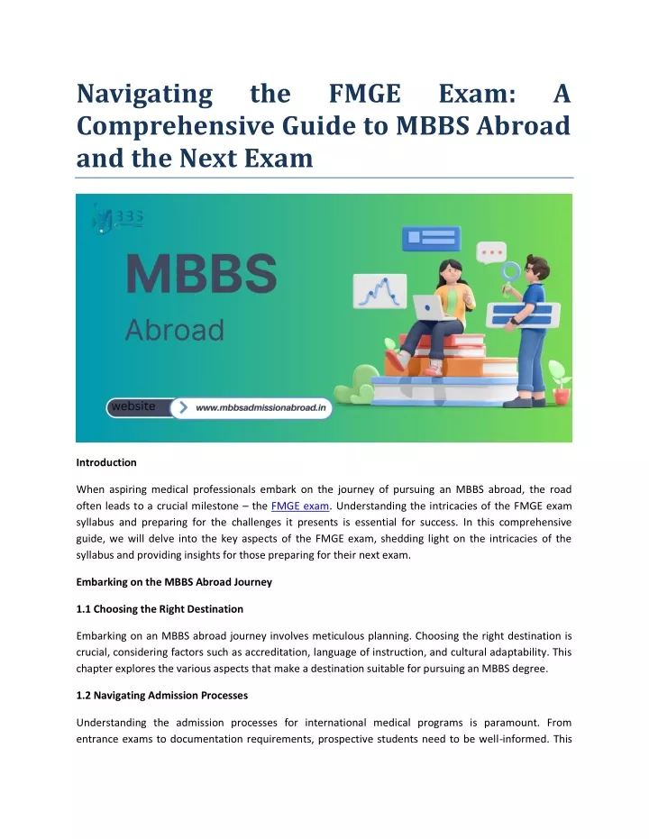 navigating comprehensive guide to mbbs abroad