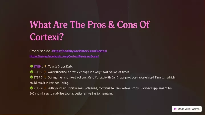 what are the pros cons of cortexi