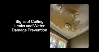 Water damage in ceiling