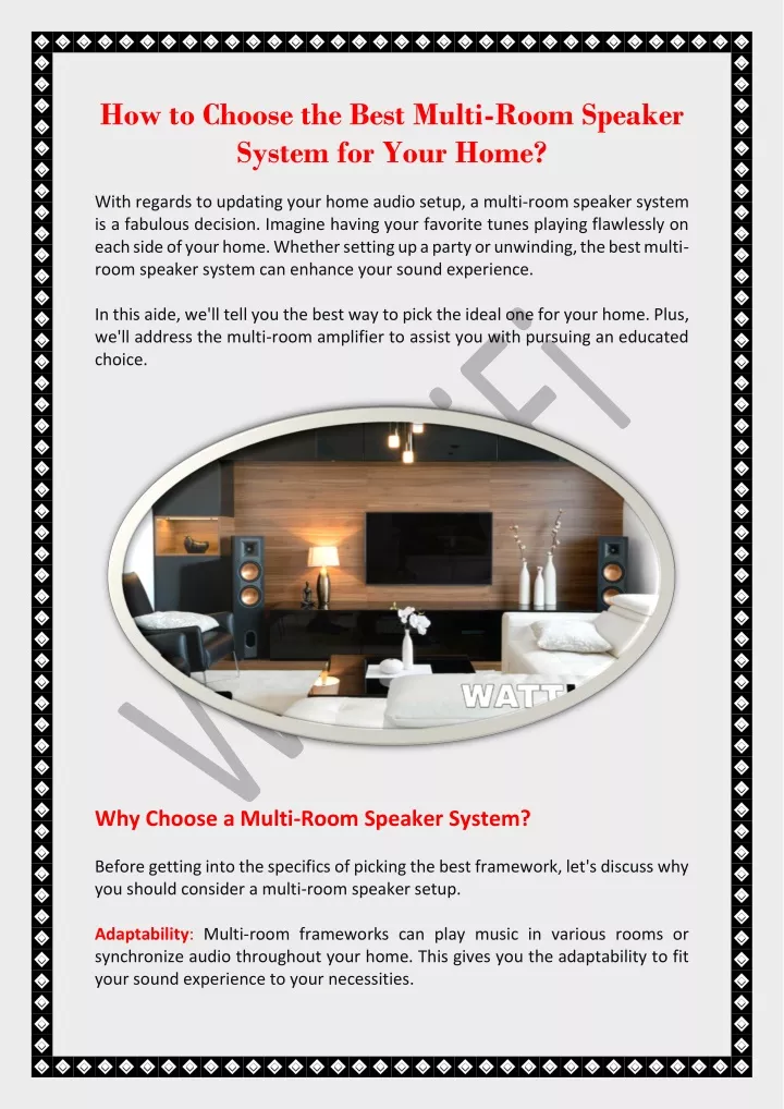 how to choose the best multi room speaker system