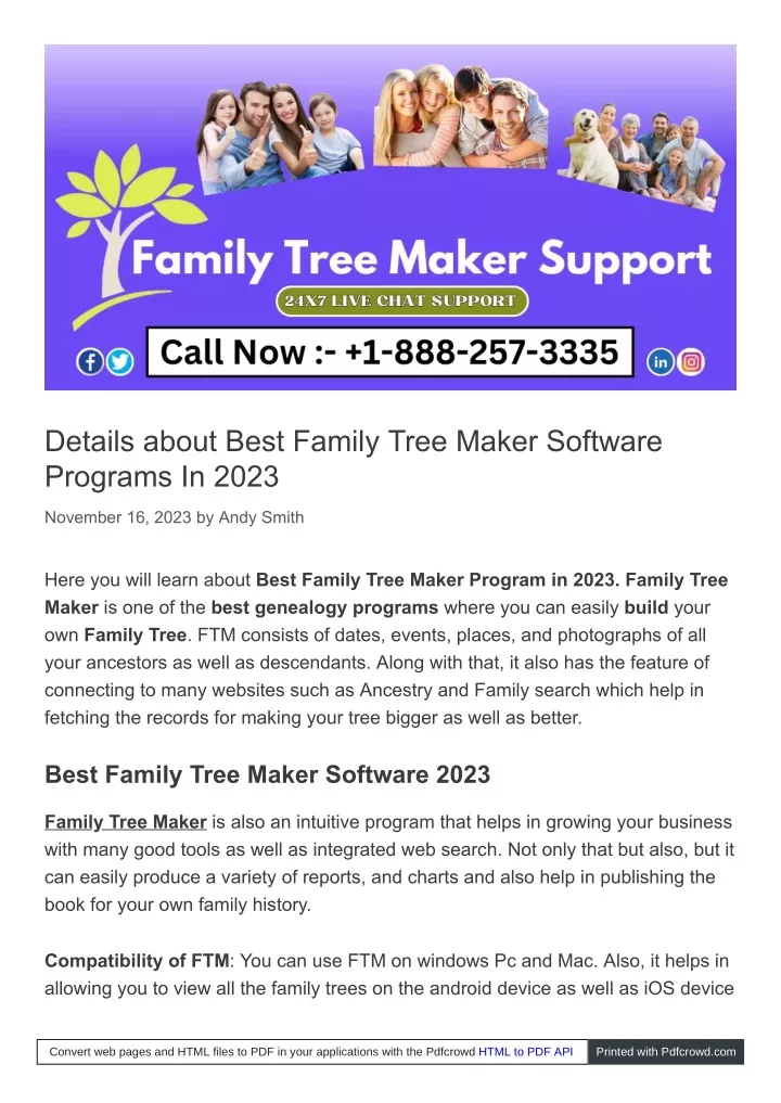 details about best family tree maker software