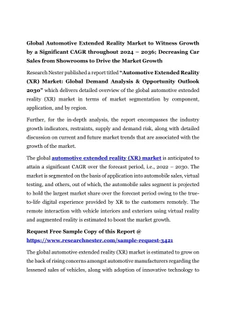 global automotive extended reality market