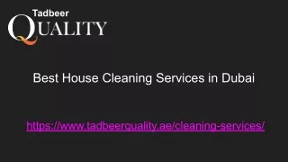 Best House Cleaning Services in Dubai