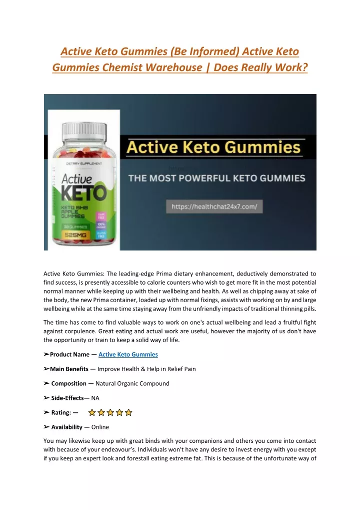 active keto gummies be informed active keto