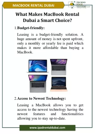 What Makes MacBook Rental Dubai a Smart Choice?