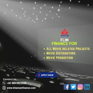 Film & Movie Production related | Finance Loan In Chennai