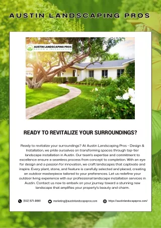 Ready to revitalize your surroundings?