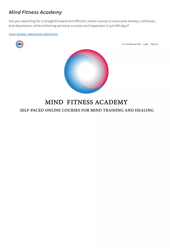 mind fitness academy
