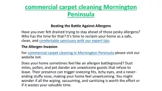 commercial carpet cleaning Mornington Peninsula