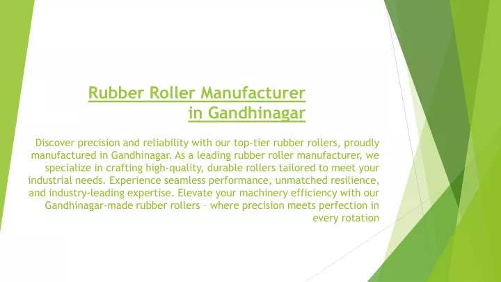 rubber roller manufacturer in gandhinagar