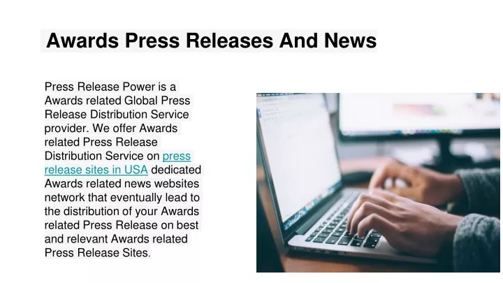 awards press releases and news