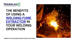 The Benefits of Using a Welding Fume Extractor in Your Welding Operation