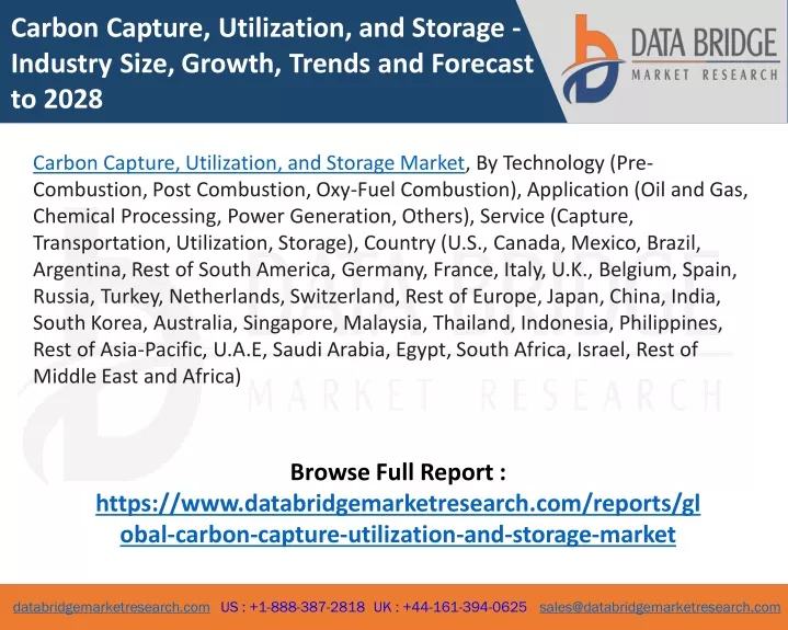 carbon capture utilization and storage industry