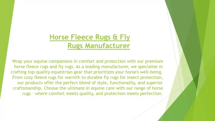 horse fleece rugs fly rugs manufacturer