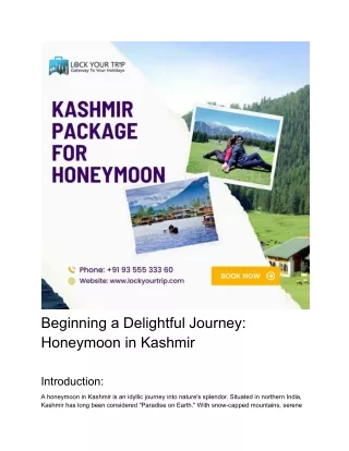 Beginning a Delightful Journey_ Honeymoon in Kashmir