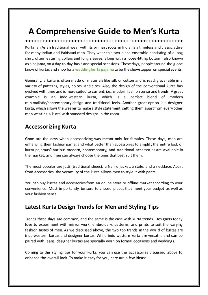 a comprehensive guide to men s kurta kurta