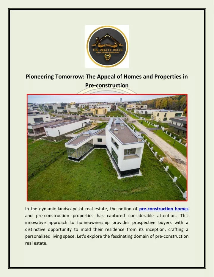 pioneering tomorrow the appeal of homes