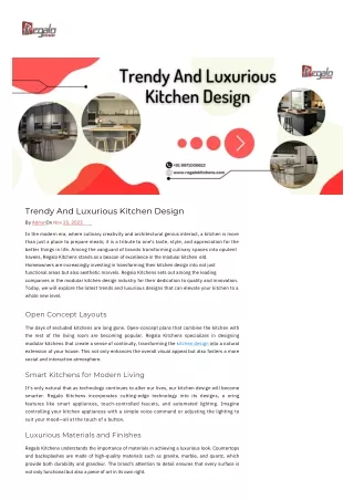 trendy and luxurious kitchen design